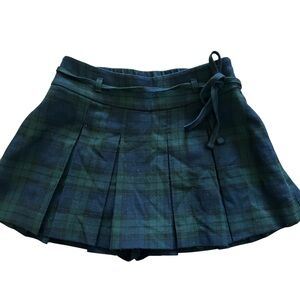 Hollister plaid flannel skort with built-in shorts sz XXS